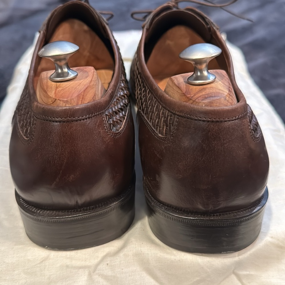 Size 13 Salvatore Ferragamo men’s  Lavorazione Originale brown lace up BROWN - Picture 5 of 9